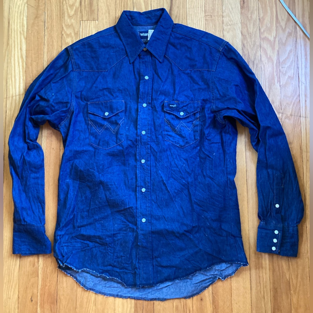 Blue Wrangler XL Denim Shirt